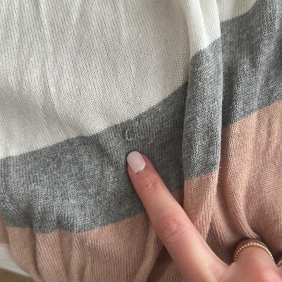 Open front drape cardigan - beige, white, gray, black size small - Picture 3 of 3